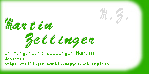 martin zellinger business card